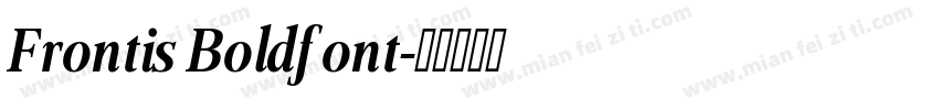 Frontis Bold font字体转换